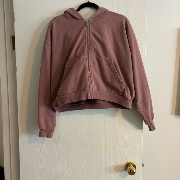 Los Angeles apparel heavy cotton cropped hoodie - Picture 2 of 3